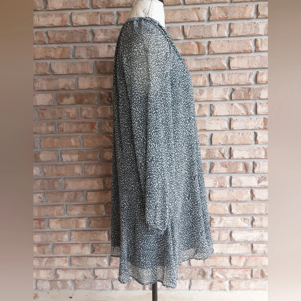 Joie Limited Edition Boho Baloon Sleeve Flowy Semi Sheer Dress.